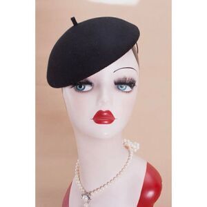 Womens Ladies Royal Styles Soft White Beret 100% Wool Felt Hats